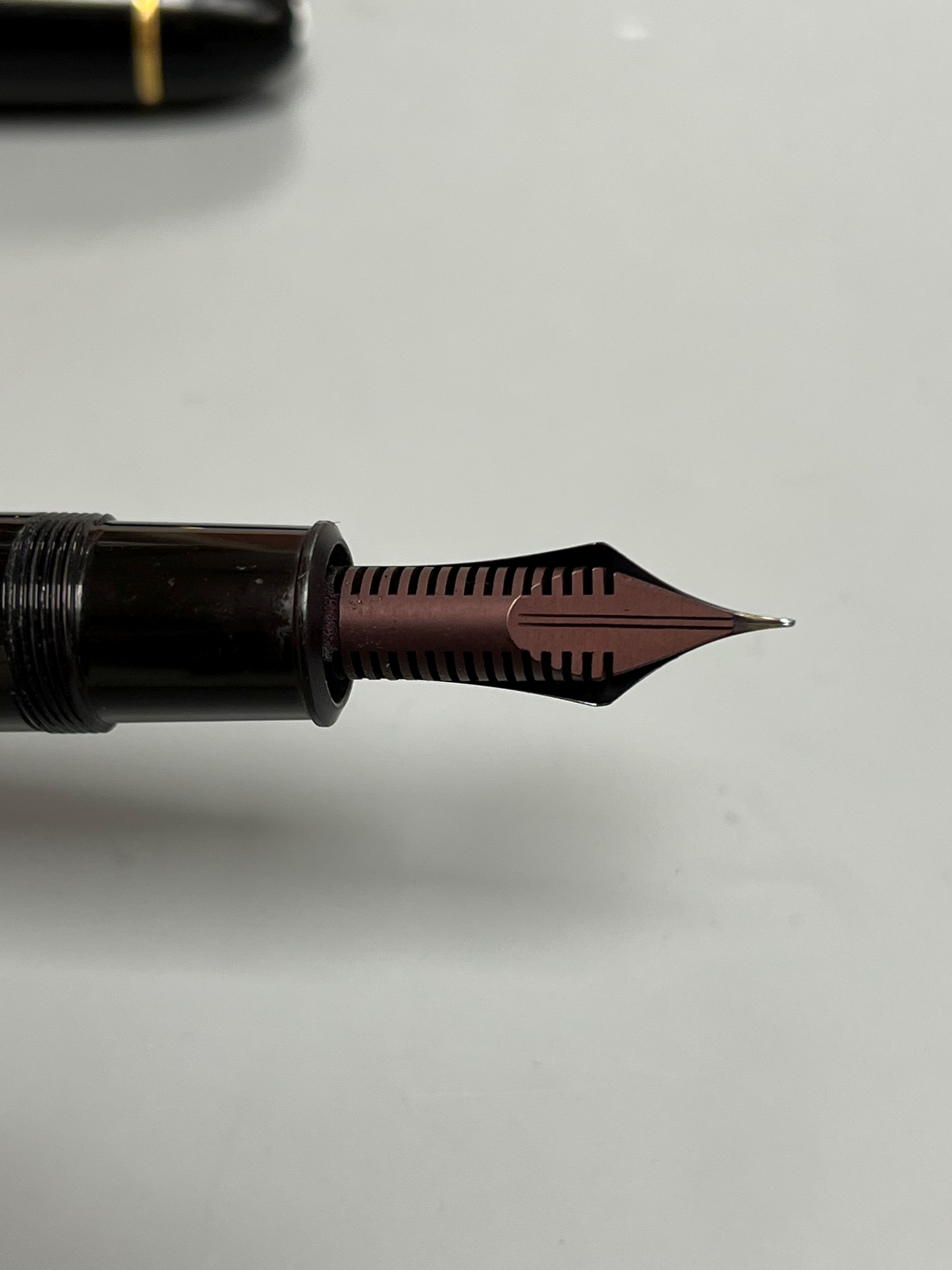 A Mont Blanc Meisterstuck fountain pen.